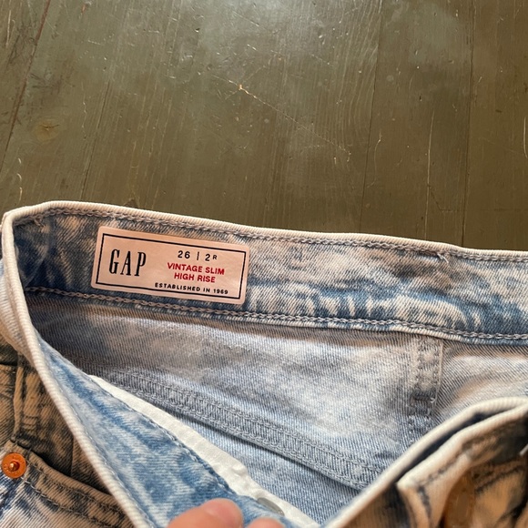 Gap Vintage Slim High Rise Acid was Jeans - Picture 4 of 5